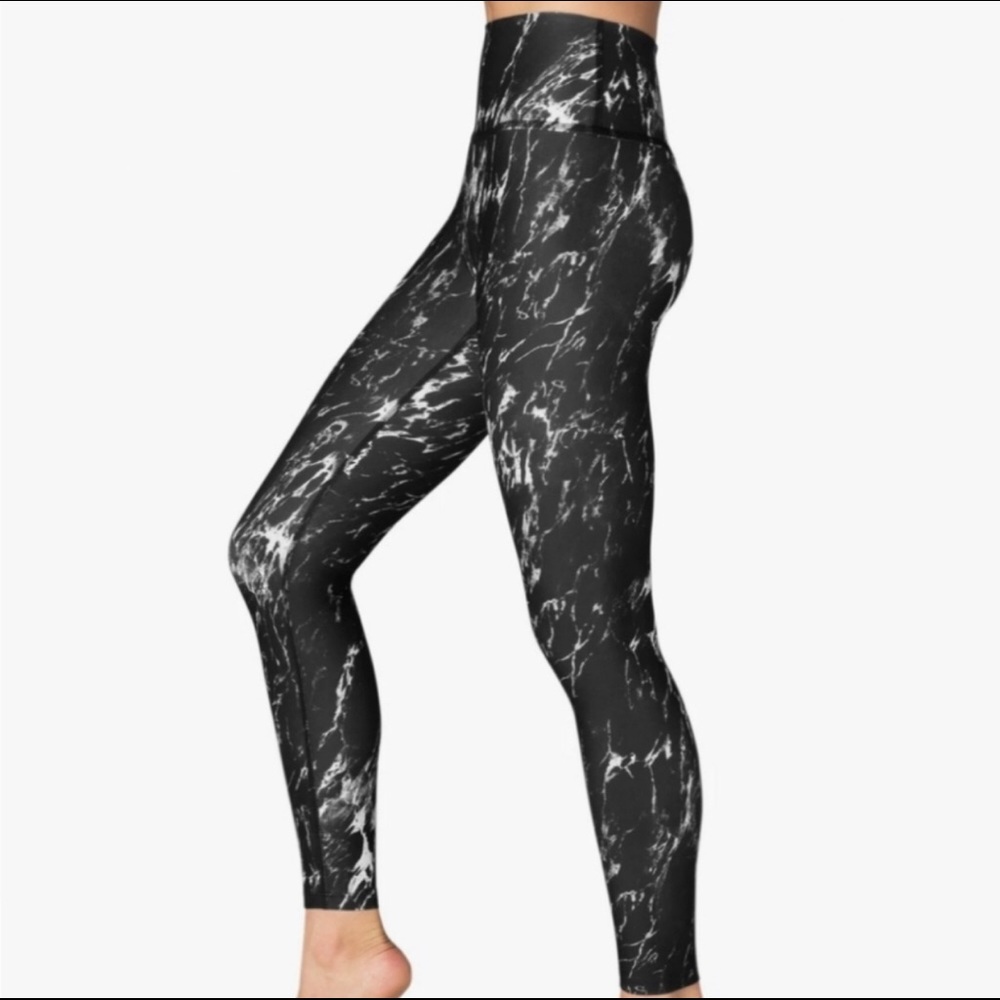 Beyond Yoga Black Marble Leggings